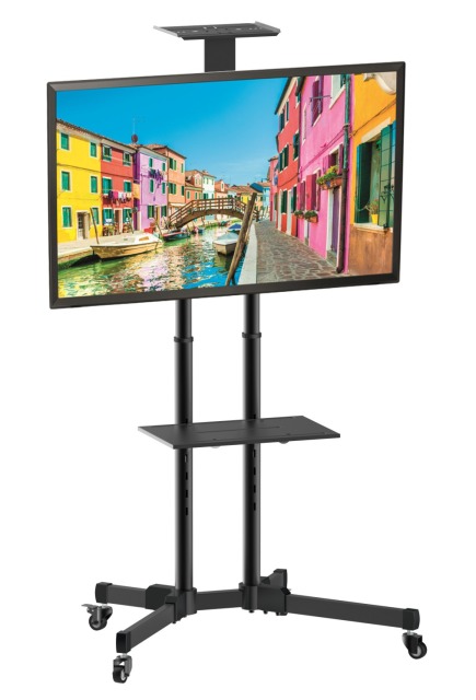 Techly Wagen - für Flachbildschirm / AV-Ausrüstung - Schwarz - Bildschirmgröße: 94-177.8 cm (37"-70")