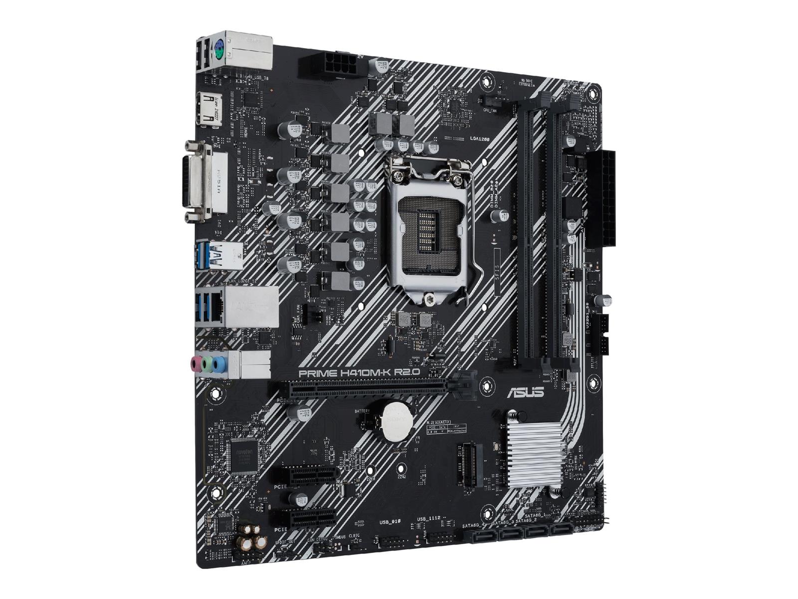 ASUS PRIME H410M-K R2.0 - Motherboard - micro ATX - LGA1200-Sockel - H470 Chipsatz - USB 3.2 Gen 1 - Gigabit LAN - Onboard-Grafik (CPU erforderlich)