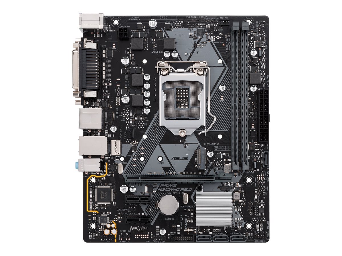 ASUS PRIME H310M-D R2.0 - Motherboard - micro ATX - LGA1151 Socket - H310 Chipsatz - USB 3.1 Gen 1 - Gigabit LAN - Onboard-Grafik (CPU erforderlich)