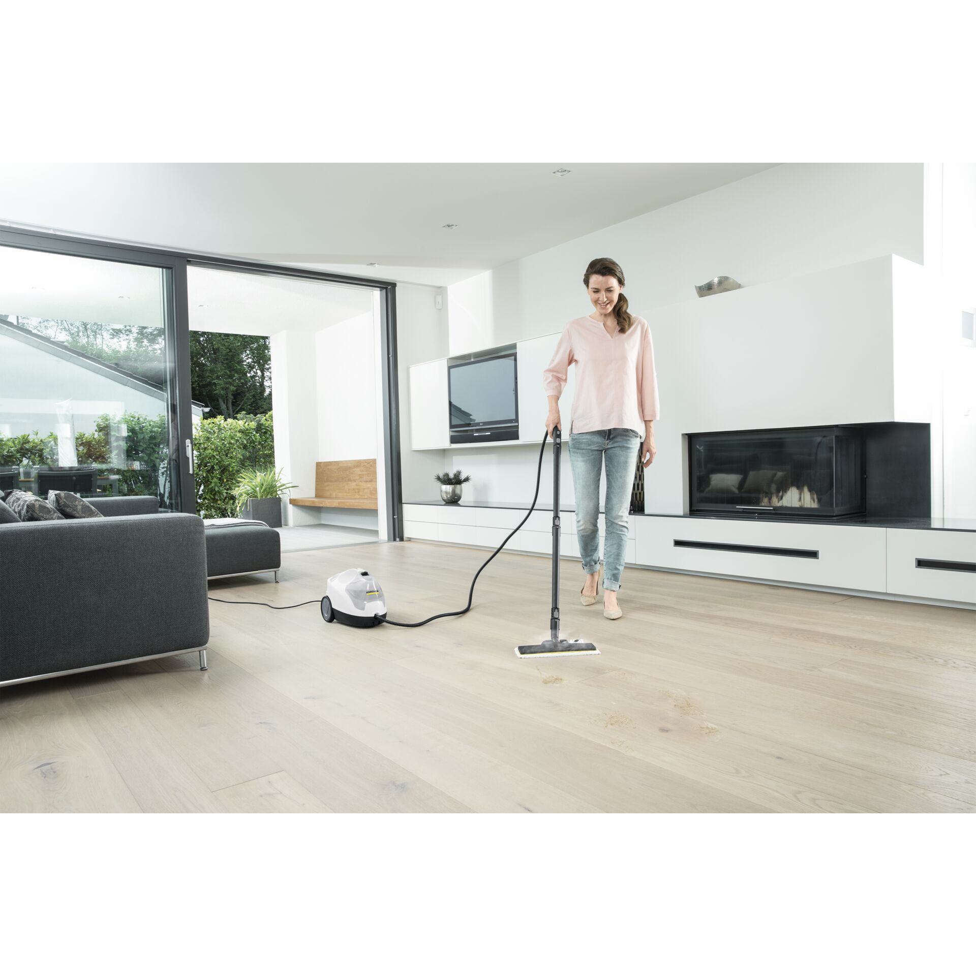 Kärcher Dampfreiniger SC 4 EasyFix, Dampfdruck: 3,5 bar, Aufheizzeit: 4 min., Leistung: 2.000 W, Flächenleistung: 100 m², 2-Tank-System: 0,5 l + 0,8 l, mit Bodenreinigungsset EasyFix, Düsen und Bezüge Kärcher Dampfreiniger SC 4 EasyFix, Dampfdruck: 3,5 bar, Aufheizzeit: 4 min., Leistung: 2.000 W, Flächenleistung: 100 m², 2-Tank-System: 0,5 l + 0,8 l, mit Bodenreinigungsset EasyFix, Düsen und Bezüge