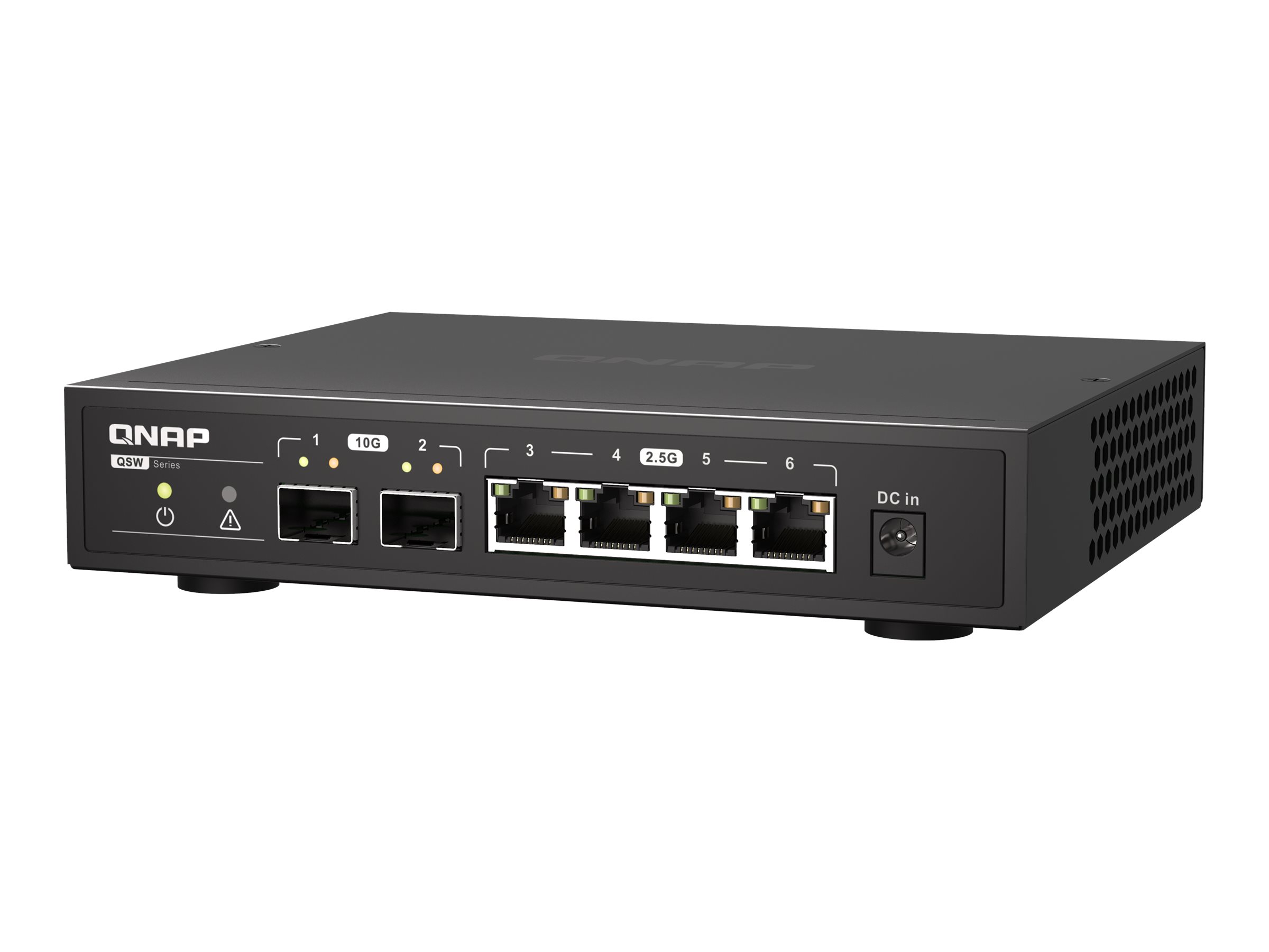 QNAP QSW-2104-2S Netzwerk-Switch Unmanaged 2.5G Ethernet Schwarz