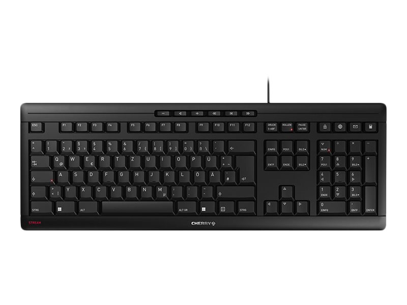CHERRY STREAM KEYBOARD Kabelgebundene Tastatur, Schwarz, USB (QWERTZ - DE)