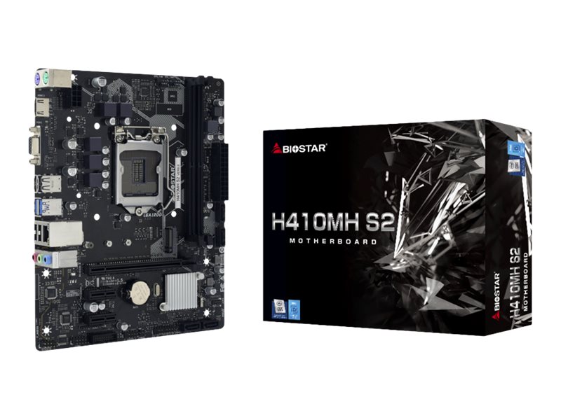 Biostar H410MH S2 - 6.0 - Motherboard - micro ATX - LGA1200-Sockel - H510 Chipsatz - USB 3.2 Gen 1 - Gigabit LAN - Onboard-Grafik (CPU erforderlich)