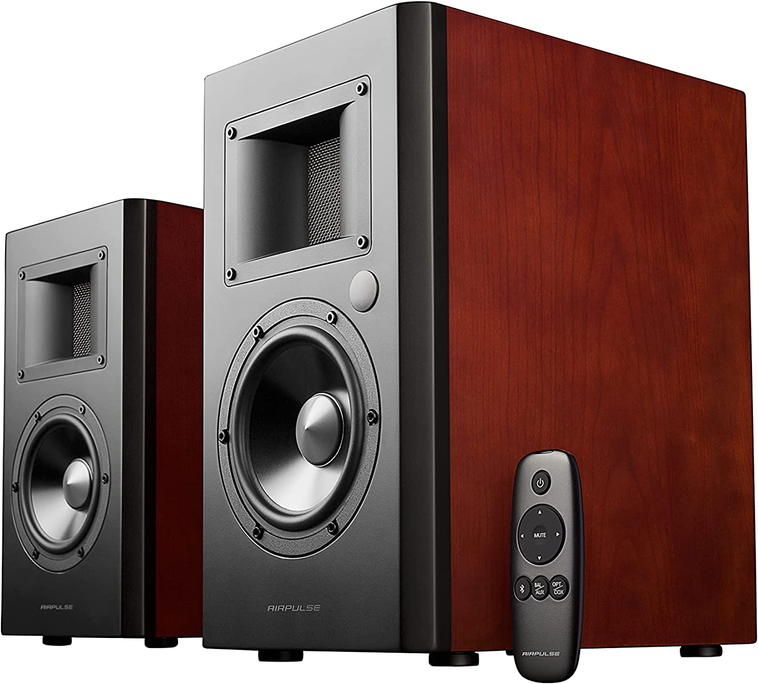 Edifier AIRPULSE A200 Stereo Lautsprecher - schwarz/braun - Lautsprecher - 4.1