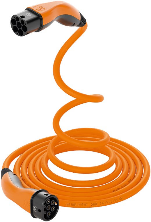 HELIX Komfort-Ladekabel Typ 2, bis zu 22 kW, 5 m, orange HELIX Komfort-Ladekabel Typ 2, bis zu 22 kW, 5 m, orange