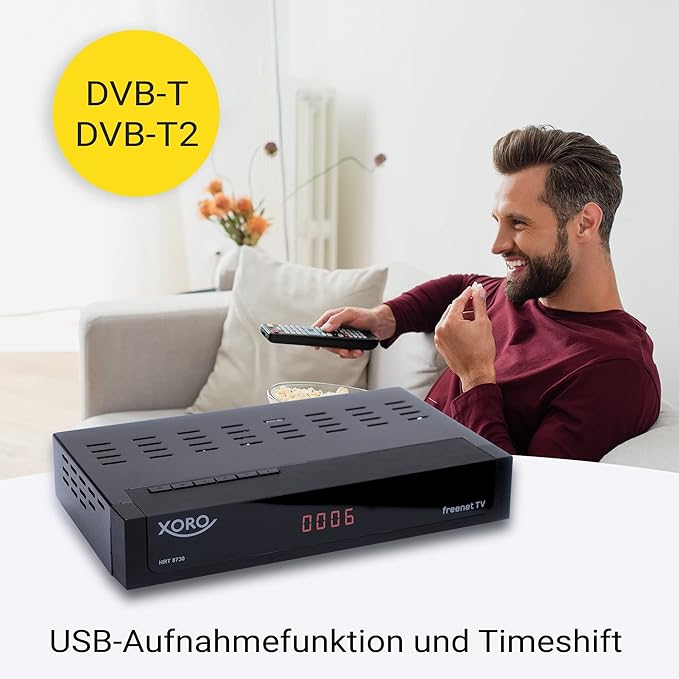 XORO HRT 8730 DVB-T/T2 Full HD Receiver schwarz XORO HRT 8730 DVB-T/T2 Full HD Receiver schwarz