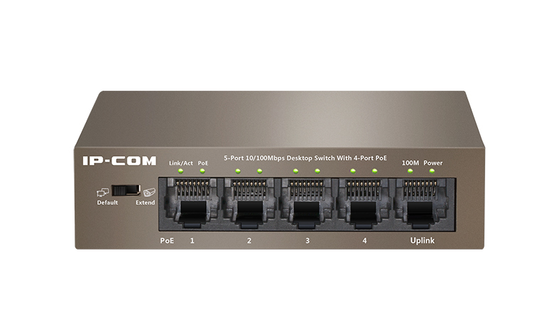 IP-COM Networks F1105P-4-63W Netzwerk-Switch Unmanaged Fast Ethernet (10/100) Power over Ethernet (PoE) Schwarz