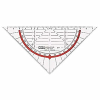 M+R Geodreieck 17cm glasklar rot hinterlegt 1 Stück