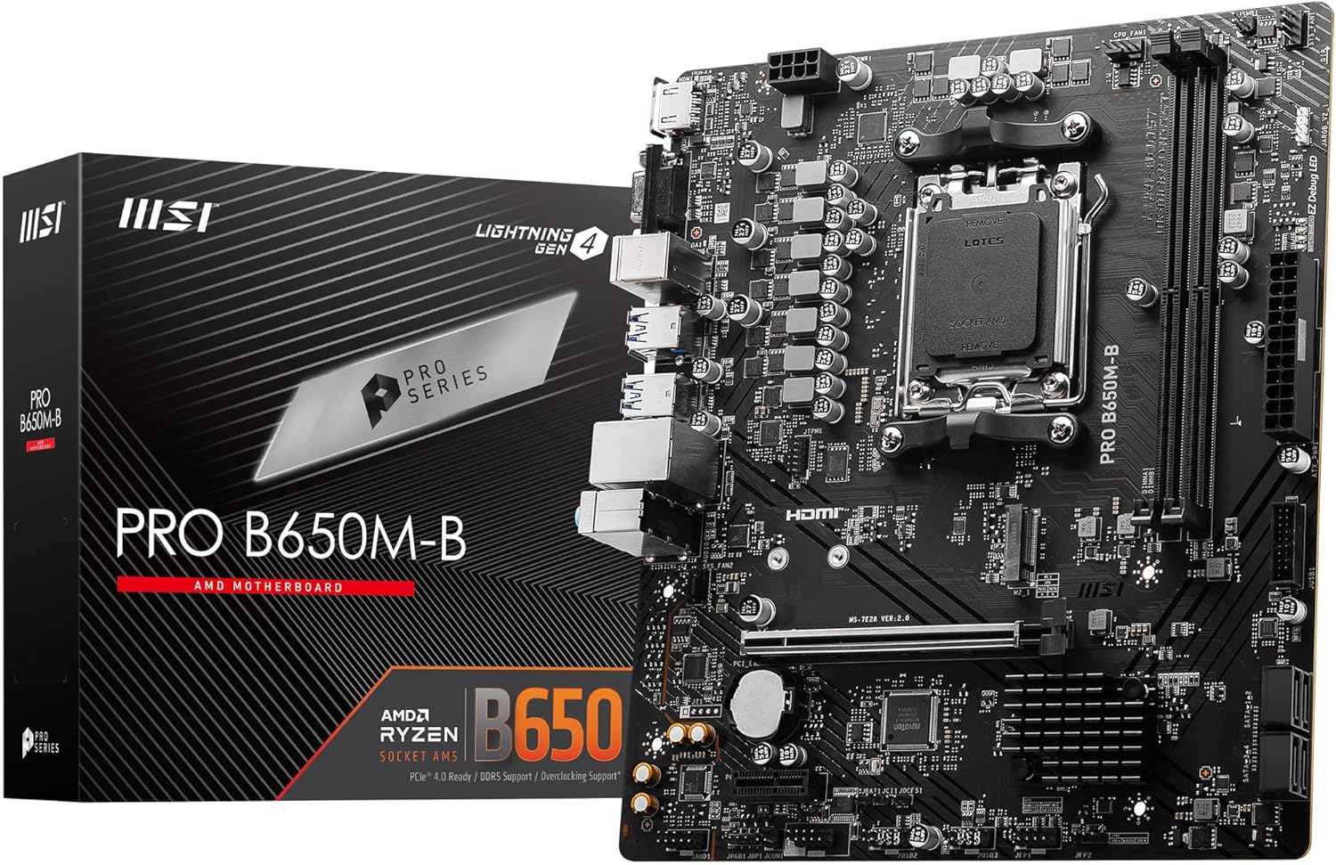 MSI PRO B650M-B Motherboard AMD B650 Sockel AM5 micro ATX MSI PRO B650M-B Motherboard AMD B650 Sockel AM5 micro ATX