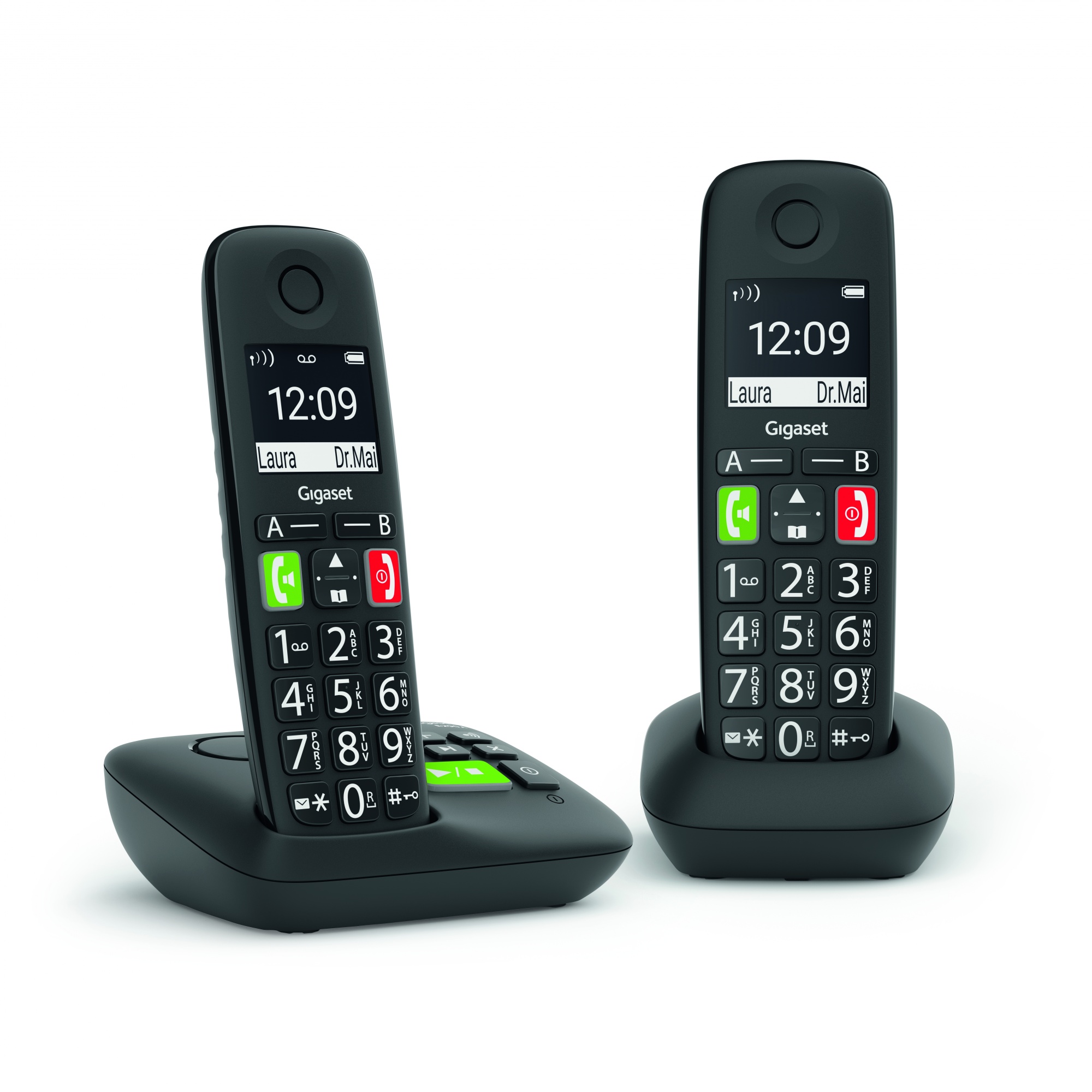 Gigaset E290A Duo - Schnurlostelefon - Anrufbeantworter mit Rufnummernanzeige