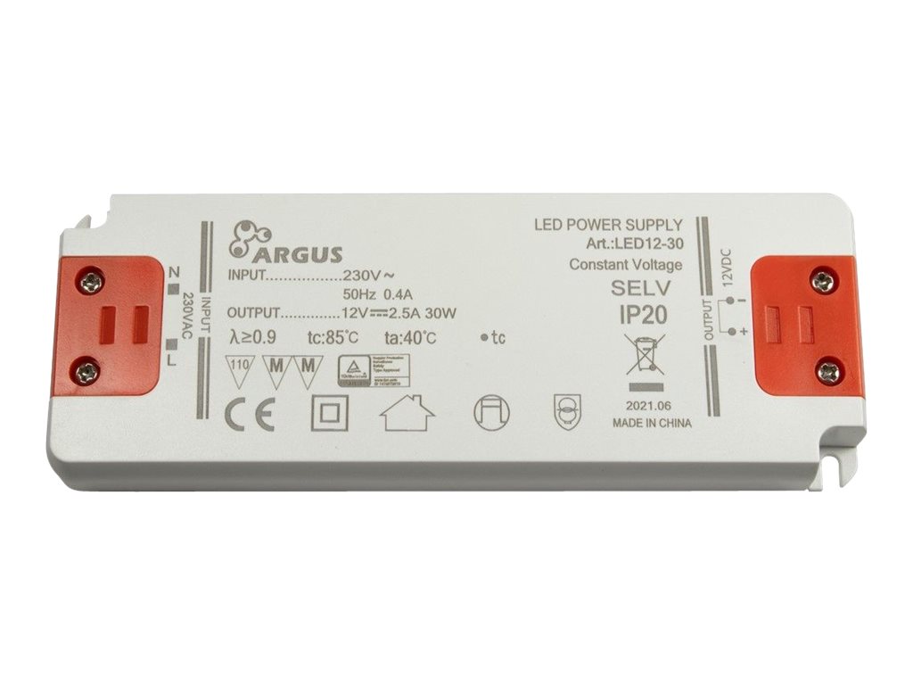 Inter-Tech LED Trafo  LED12-30 30W, 12V, 2500mA, IP20 retail