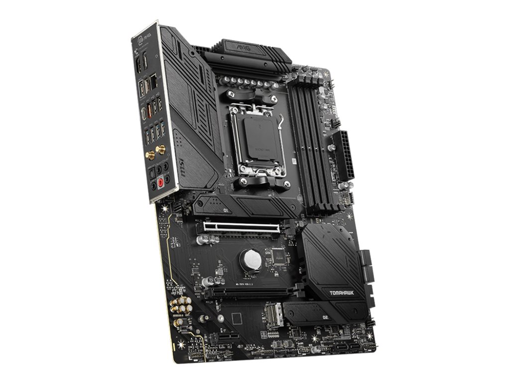 MSI MAG B650 TOMAHAWK WIFI - Motherboard - ATX - Socket AM5 - AMD B650 Chipsatz - USB 3.2 Gen 1, USB 3.2 Gen 2, USB-C 3.2 Gen2, USB-C 3.2 Gen 2x2 - 2.5 Gigabit LAN, Wi-Fi 6E, Bluetooth - Onboard-Grafik (CPU erforderlich)