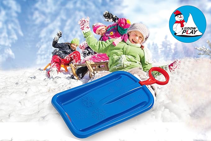 JAMARA 461131 Snow Play Bob Arrow 74cm-Schlagzäher Kunststoff, Haltegriff, Maximalgewicht: 50 kg, aerodynamische Bauweise, blau