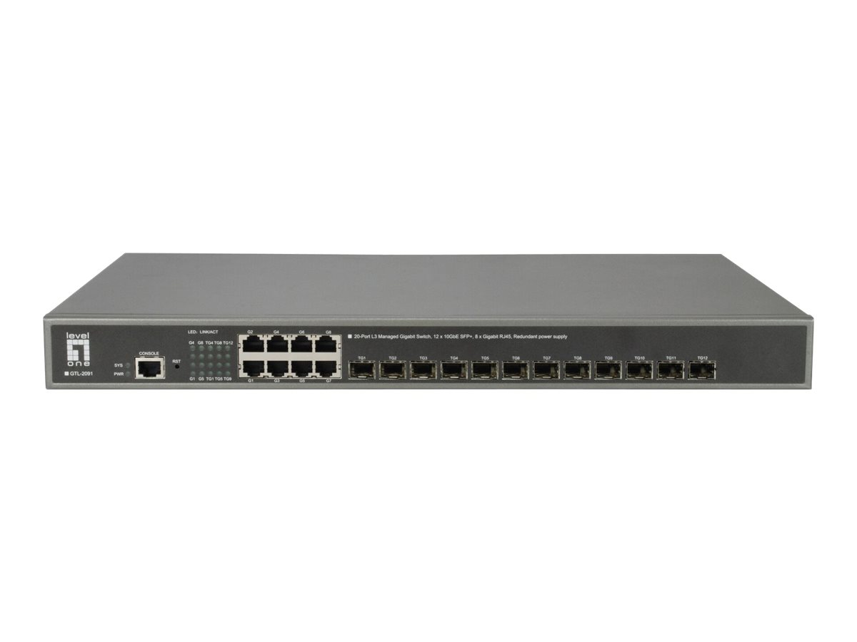 LevelOne GTL-2091 Managed L3 Gigabit Ethernet (10/100/1000) Grau