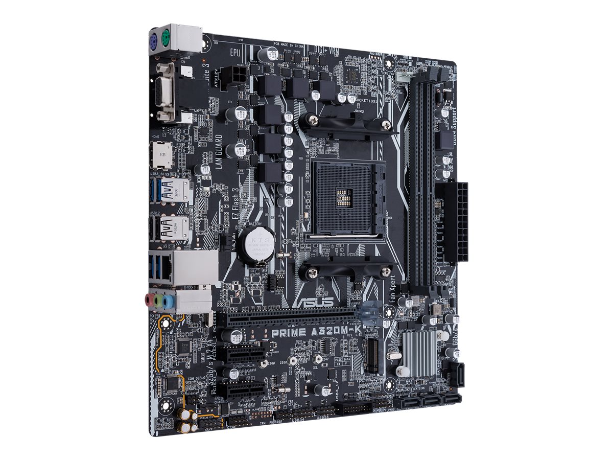 ASUS PRIME A320M-K - Motherboard - micro ATX - Socket AM4 - AMD A320 - USB 3.0 - Gigabit LAN - Onboard-Grafik (CPU erforderlich) ASUS PRIME A320M-K - Motherboard - micro ATX - Socket AM4 - AMD A320 - USB 3.0 - Gigabit LAN - Onboard-Grafik (CPU erforderlich)