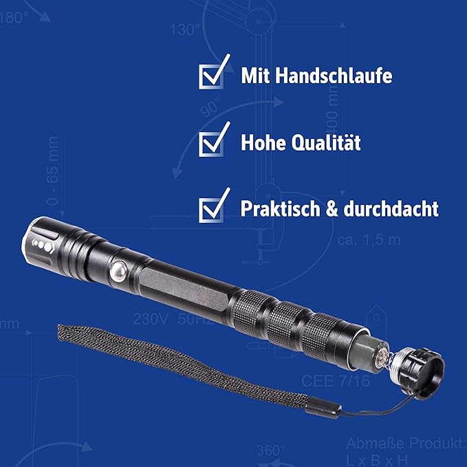 MAUL LED Taschenlampe Dion 17cm; 1W; bis zu 71m