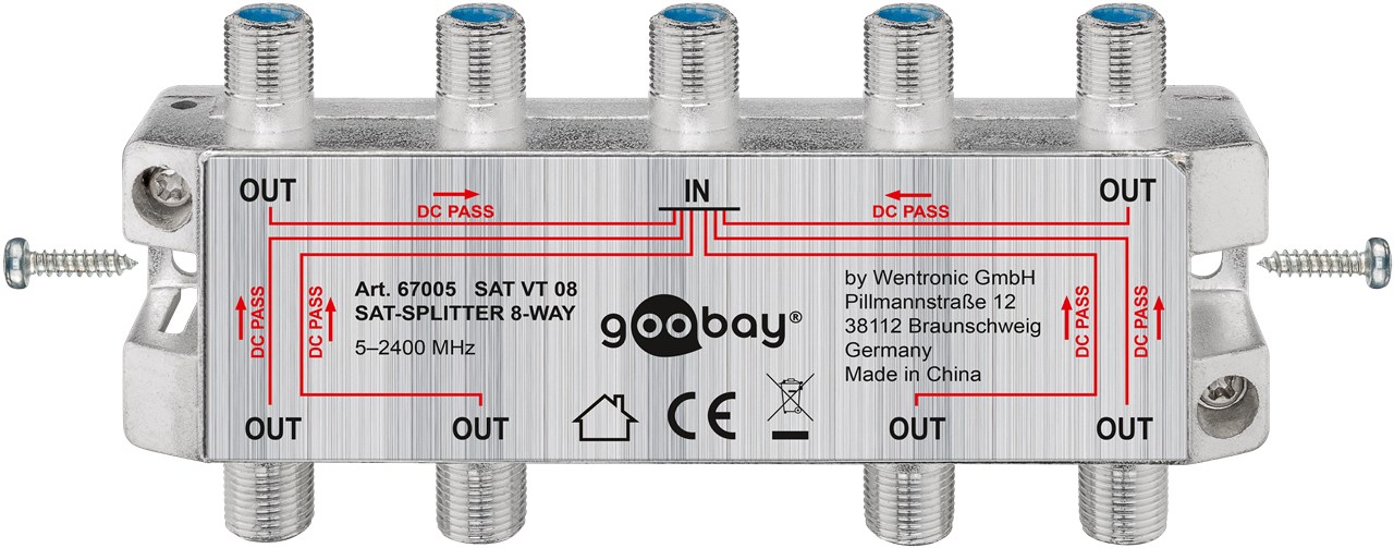 SAT-Verteiler, 8-fach