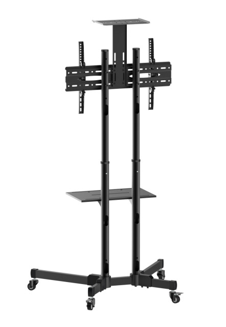 Techly Wagen - für Flachbildschirm / AV-Ausrüstung - Schwarz - Bildschirmgröße: 94-177.8 cm (37"-70")