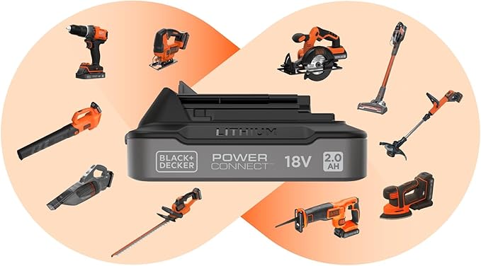 Black&Decker Akku-Schlagbohrschr. 18V, ohne Akku BCD383XN Black&Decker Akku-Lampe 18V, ohne Akku und LG BDCCF18N