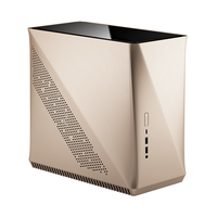 Fractal Design Era ITX - Midi Tower - PC - Aluminium - Stahl - Gehärtetes Glas - Gold - ITX - 12 cm