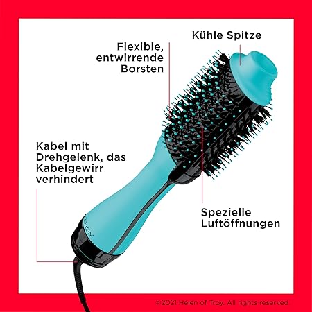 Revlon One-Step Haartrockner-Volumiser-Türkis-RVDR5222MUKE2 Revlon One-Step Haartrockner-Volumiser-Türkis-RVDR5222MUKE2