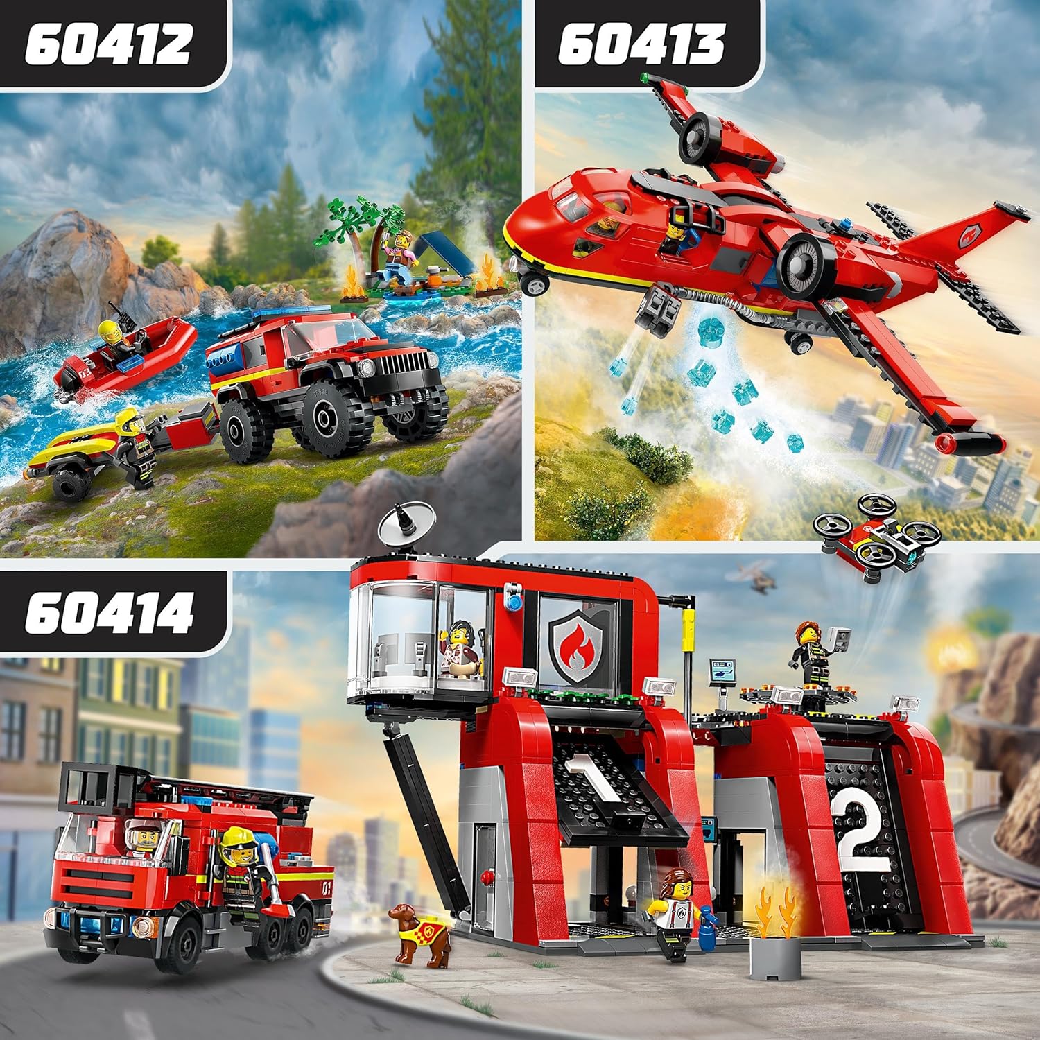 LEGO® 60412 City Feuerwehr - Feuerwehrgeländewagen mit Rettungsboot (301 Teile) LEGO® 60412 City Feuerwehr - Feuerwehrgeländewagen mit Rettungsboot (301 Teile)