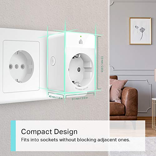 TP-Link Kasa WLAN Smart Steckdose KP105, Smart Home WiFi Steckdose, Amazon Alexa Zubehör, funktioniert mit Google Home, SmartThings, Kasa App, Sprachsteuerung, Fernzugriff, Kein Hub notwendig