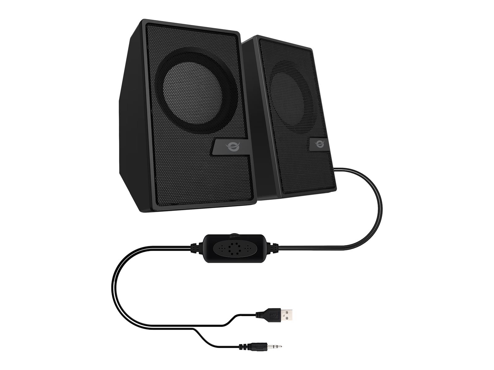 Conceptronic BJORN 2.0-Kanal-Computer-Lautsprecher mit Bluetooth, 6W