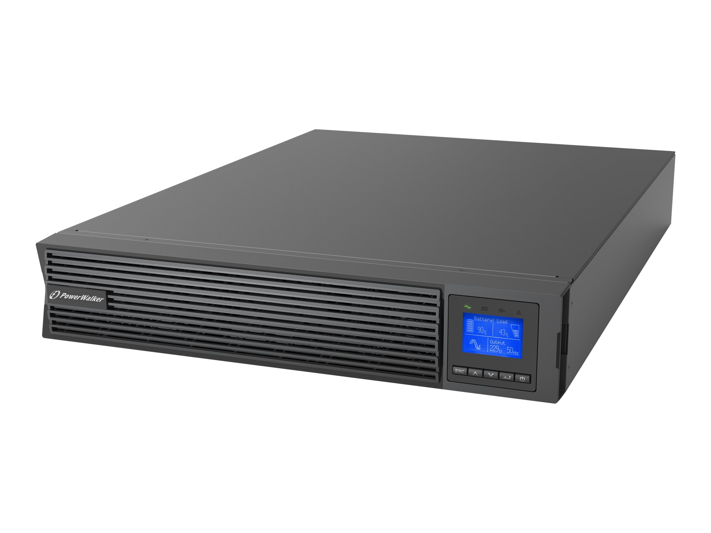 PowerWalker VFI 2000 ICR IoT Unterbrechungsfreie Stromversorgung (USV) Doppelwandler (Online) 2 kVA 2000 W 8 AC-Ausgänge