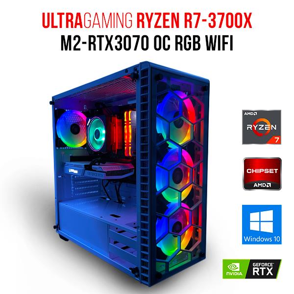 PC Ultra Gaming AMD Ryzen R7-3700X-M2-RTX3070 OC RGB WiFi