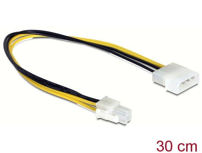 Delock Kabel P4 Stecker > Molex 4pin Stecker 30cm