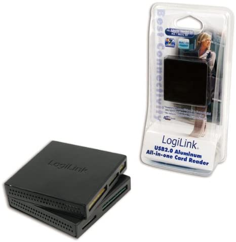Card Reader USB LogiLink All-in-One Alu schwarz