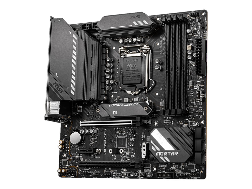 MSI MAG B560M MORTAR - Motherboard - micro ATX - LGA1200-Sockel - B560 Chipsatz - USB-C Gen2, USB 3.2 Gen 1, USB-C Gen 2x2 - 2.5 Gigabit LAN - Onboard-Grafik (CPU erforderlich)