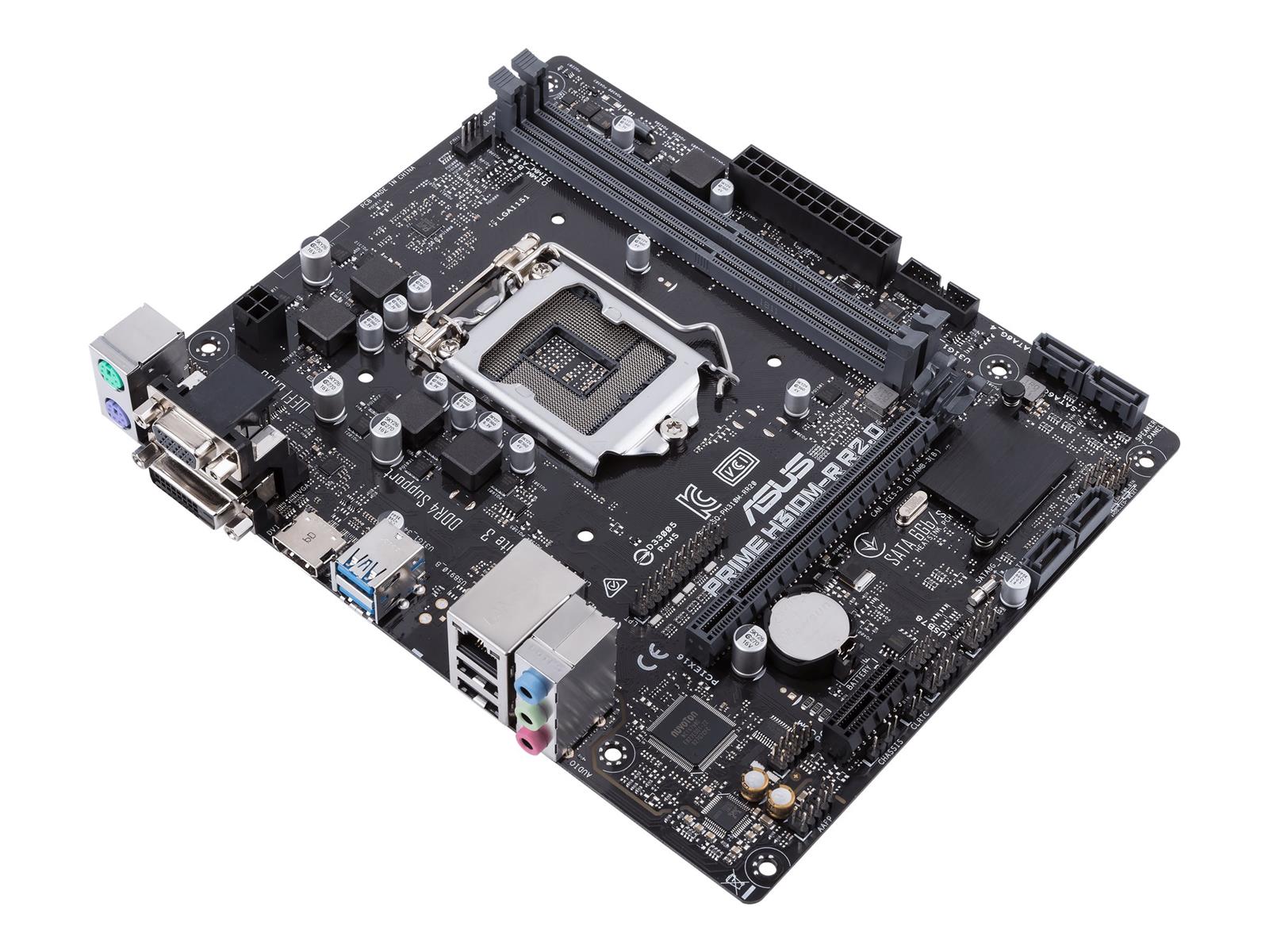 ASUS PRIME H310M-R R2.0 - Motherboard - micro ATX - LGA1151 Socket - H310 Chipsatz - USB 3.1 Gen 1 - Gigabit LAN - Onboard-Grafik (CPU erforderlich)