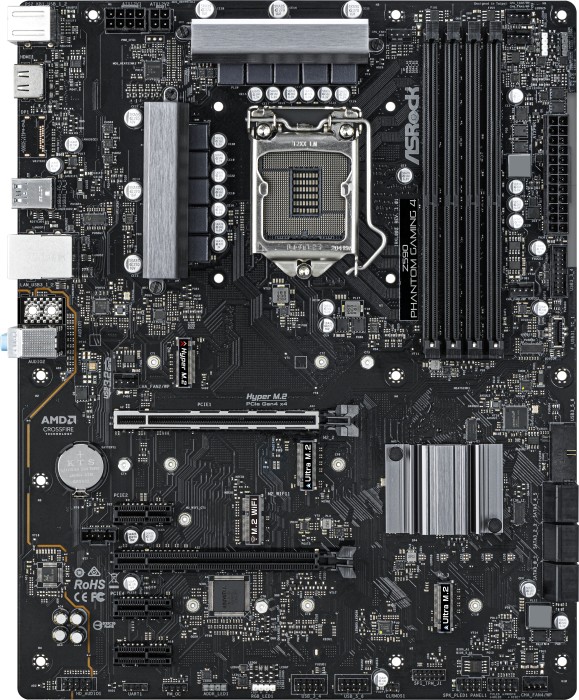 ASRock Z590 Phantom Gaming 4 - Motherboard - ATX - LGA1200-Sockel - Z590 Chipsatz - USB-C Gen2, USB 3.2 Gen 1, USB 3.2 Gen 2, USB-C Gen 2x2 - Gigabit LAN - Onboard-Grafik (CPU erforderlich)