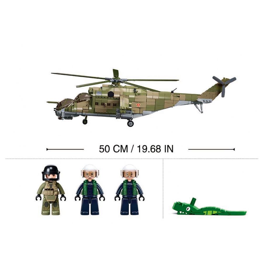 Model Bricks - Kampfhelikopter (MI-24S) (893 Teile)