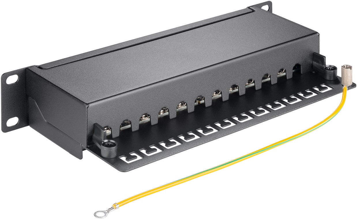 CAT 6 10-Zoll (25,4 cm) Patch Panel, 12-Port, (1 HE)