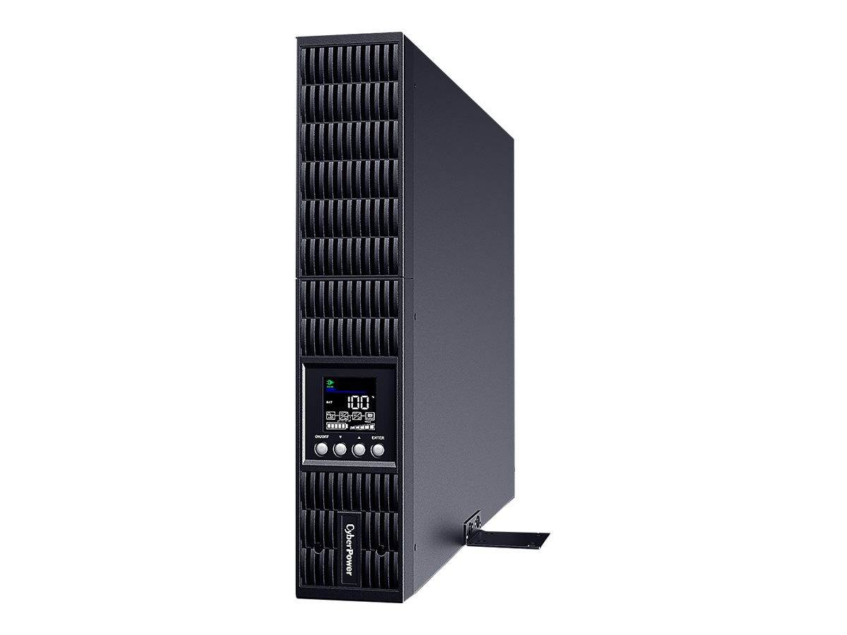 CyberPower OLS3000ERT2UA Doppelwandler Online USV 3000VA/2700W Tower/Rack 2U, ECO Mode, LCD, USB, Expansion Port für opt. Netzwerkkarten, Anschluss f. opt. Batterieerweiterung inkl. 19" Railkit