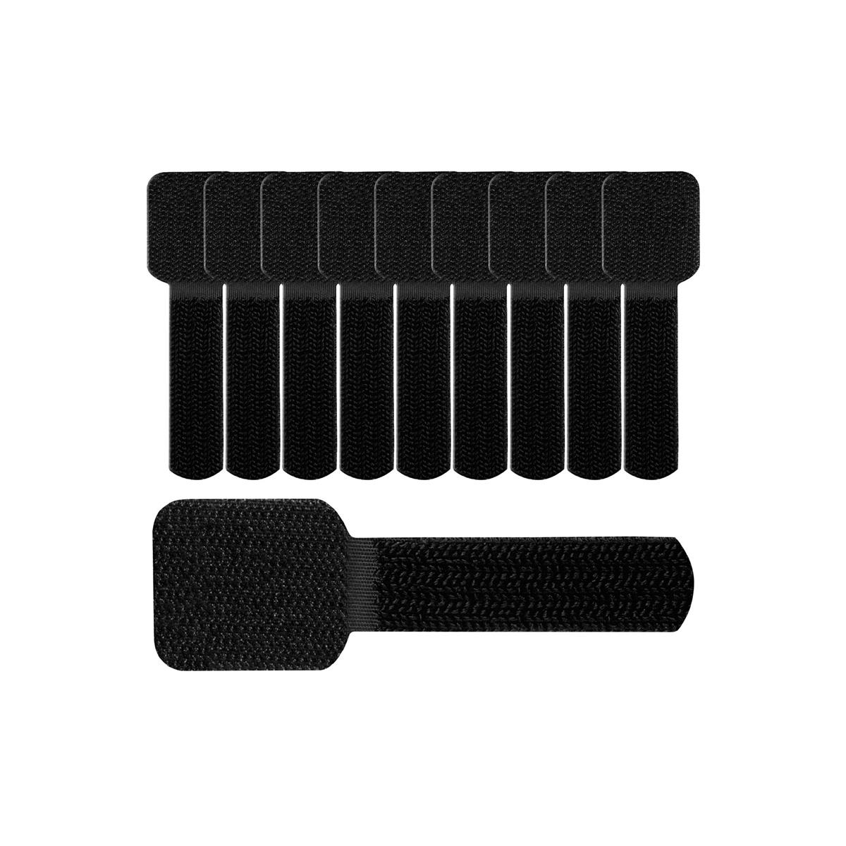 LTC Kletthalter Wall 10er Set selbstklebend Schwarz