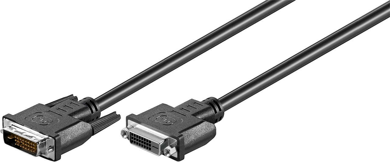 DVI-D Full HD Verlängerungskabel Dual Link, vernickelt