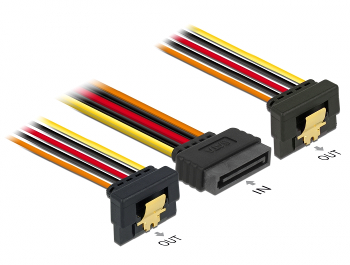 Delock Kabel SATA 15 Pin Strom Stecker mit Einrastfunktion