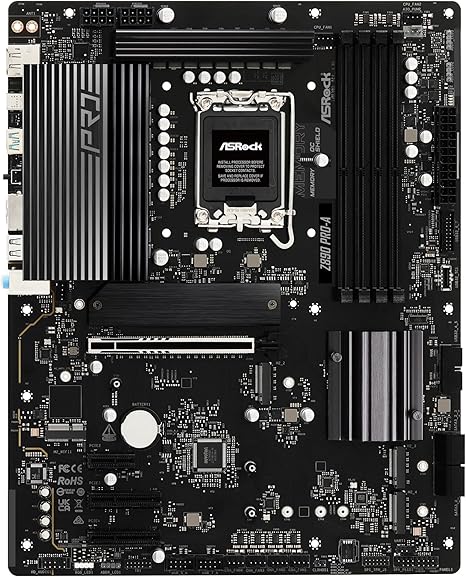ASRock Z890 Pro-A - Motherboard - ATX - LGA1851-Sockel - Z890 Chipsatz - USB4, USB-C 3.2 Gen 2x2, USB 3.2 Gen 1, USB 3.2 Gen 2 - 2.5 Gigabit LAN - Onboard-Grafik (CPU erforderlich)