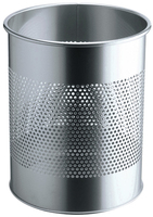 DURABLE Papierkorb Metall rund 15L Perforation 165mm silber