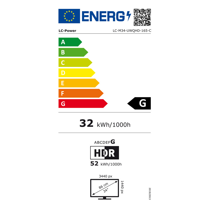 LC-Power LC-M34-UWQHD-165-C Computerbildschirm 86,4 cm (34") 3440 x 1440 Pixel UltraWide Quad HD Schwarz, Rot