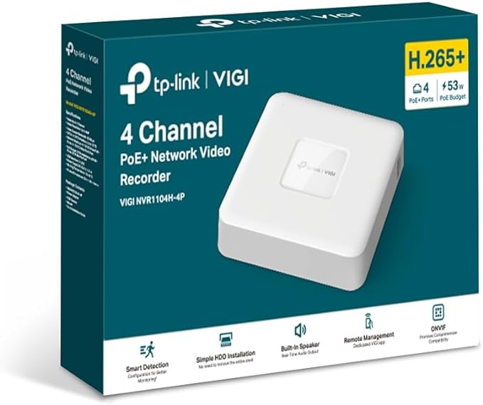TP-LINK VIGI NVR1104H-4P V1 - NVR - 4 Kanäle