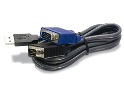 Trendnet TK-CU15 Tastatur/Video/Maus (KVM)-Kabel Schwarz 4,5 m