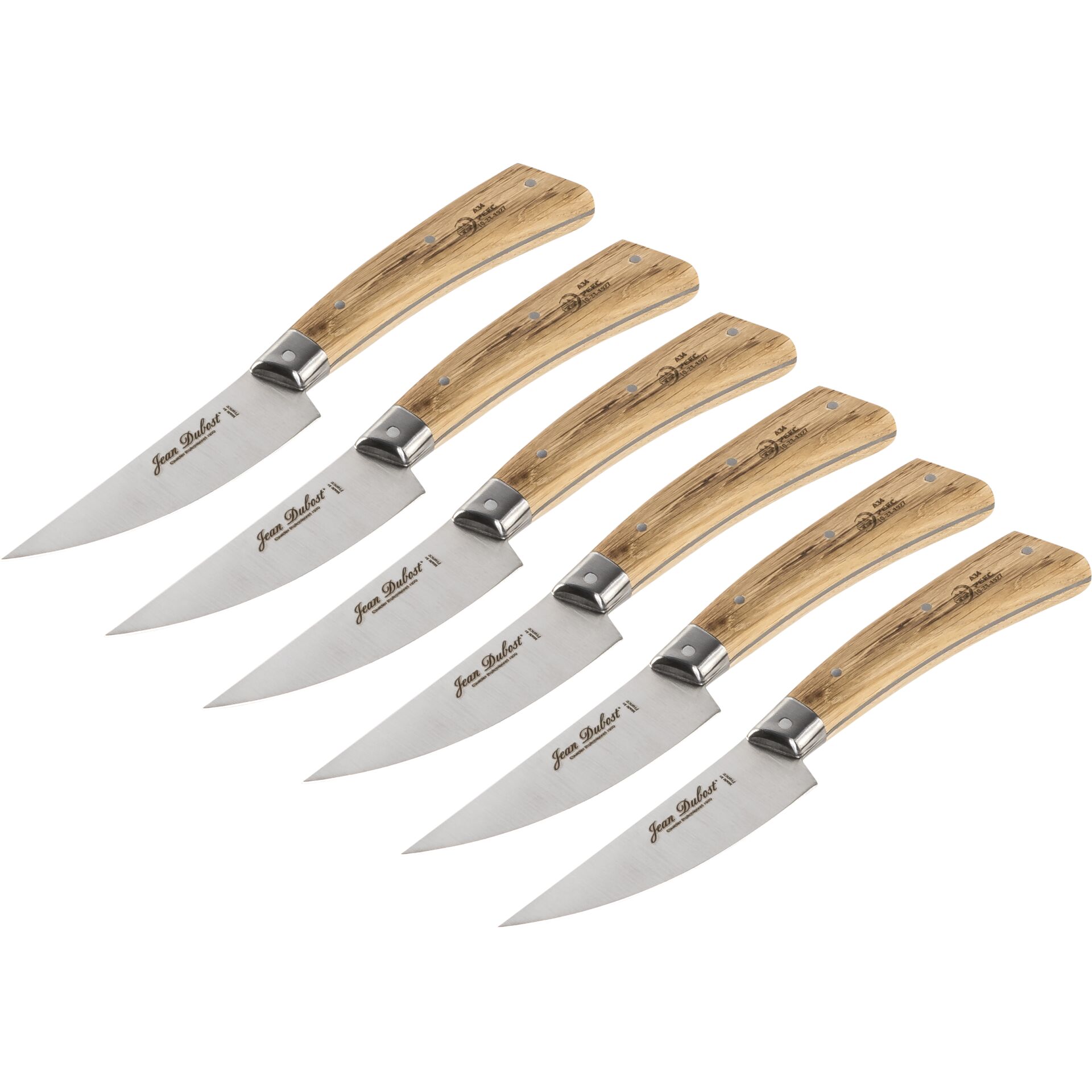 Jean Dubost Laguiole Steakmesser Set 6 tlg., Eiche