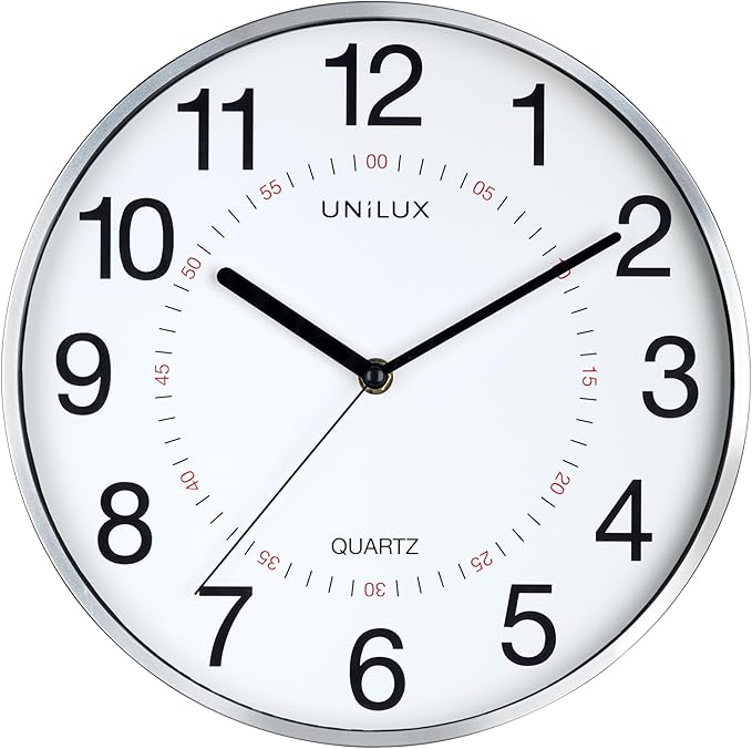 Unilux ARIA Wanduhr metallgrau Durchmesser: 305