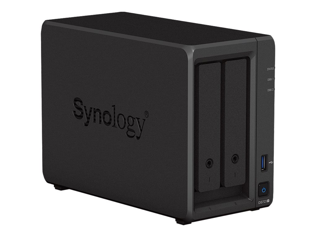 Synology DiskStation DS723+ NAS & Speicherserver Tower Ryzen Embedded R1600 2 GB DDR4 DiskStation Manager Schwarz
