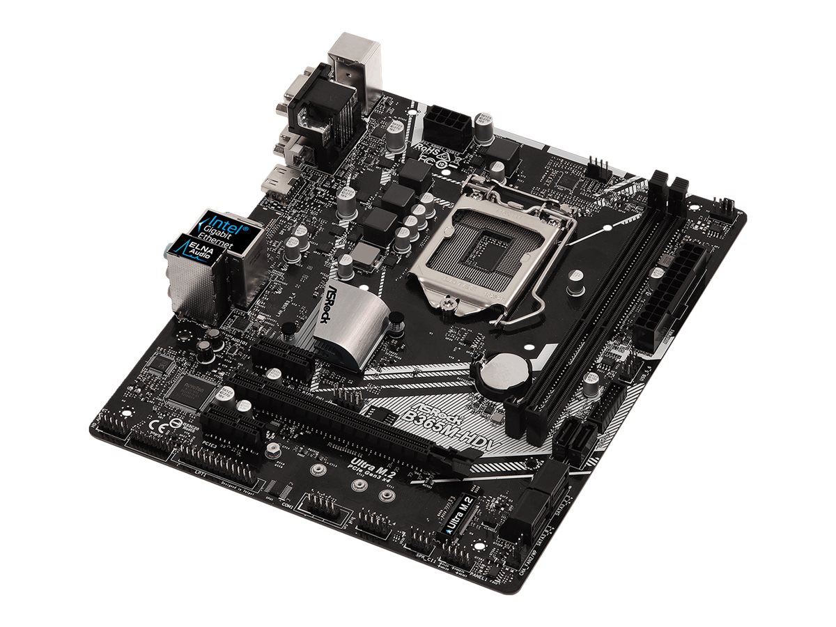 ASRock B365M-HDV - Motherboard - micro ATX - LGA1151 Socket - B365 Chipsatz - USB 3.1 Gen 1 - Gigabit LAN - Onboard-Grafik (CPU erforderlich) ASRock B365M-HDV - Motherboard - micro ATX - LGA1151 Socket - B365 Chipsatz - USB 3.1 Gen 1 - Gigabit LAN - Onboard-Grafik (CPU erforderlich)